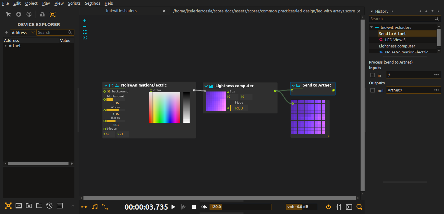 LEDs with shaders