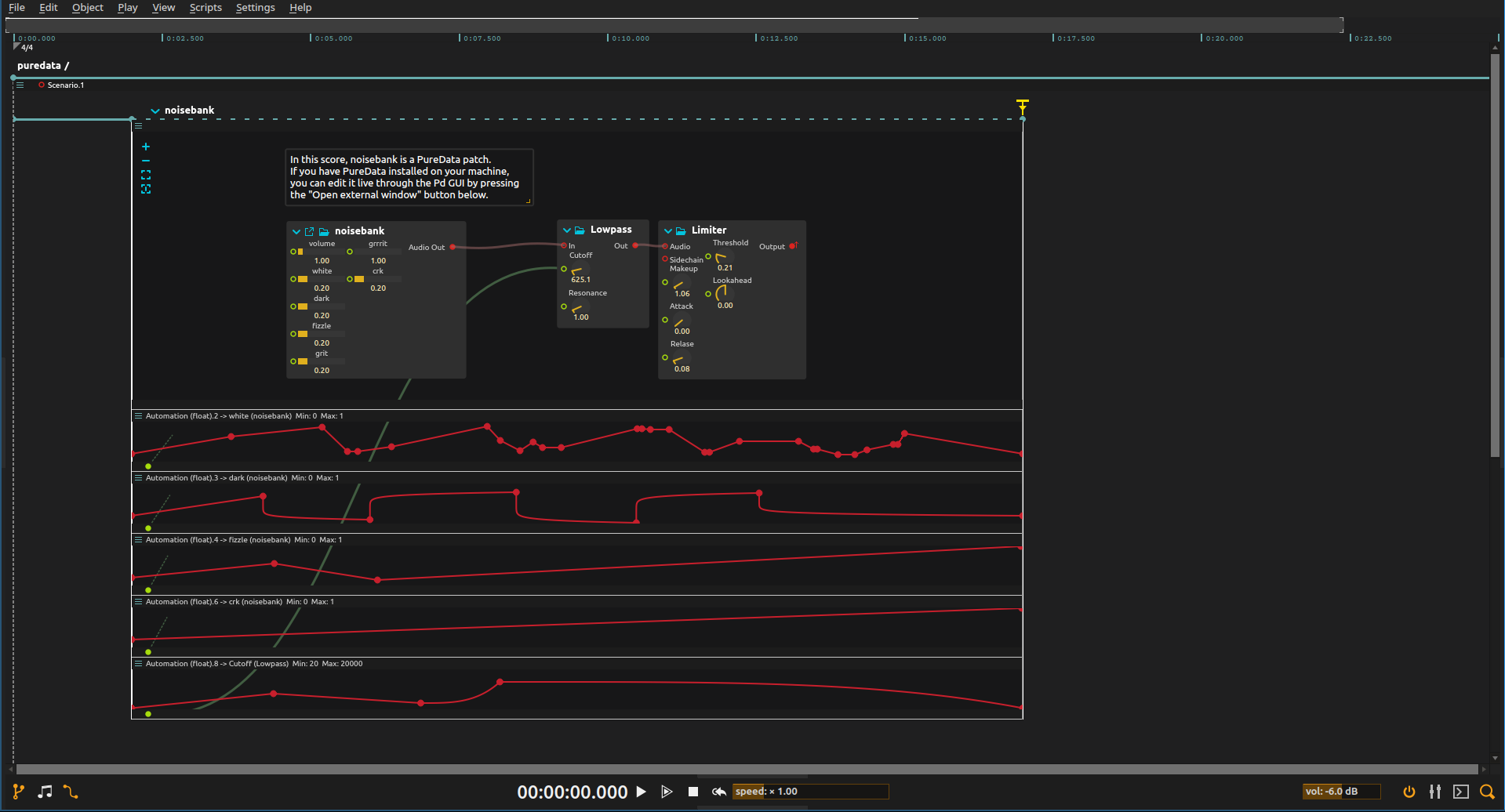 PureData Integration Example