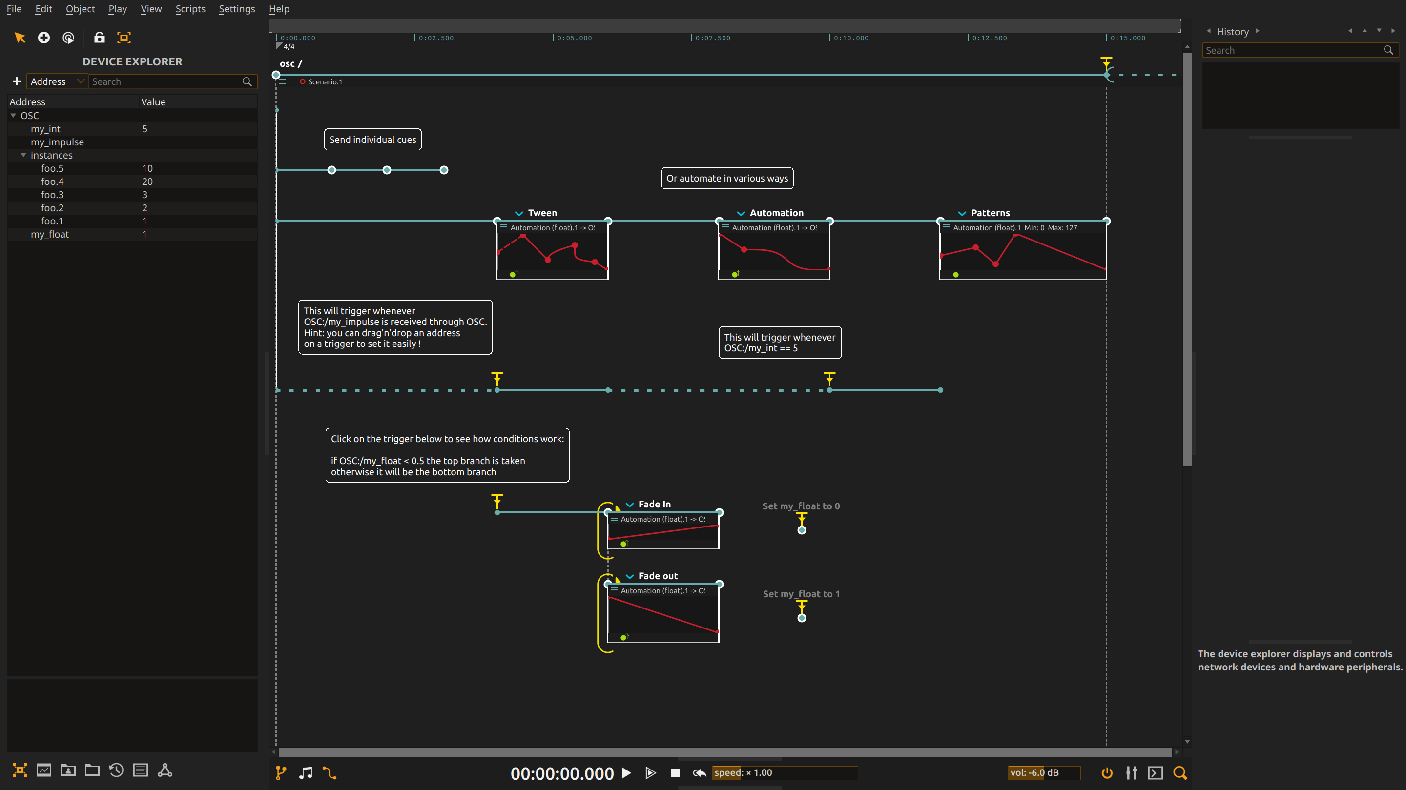 Composing OSC messages in ossia score OSC