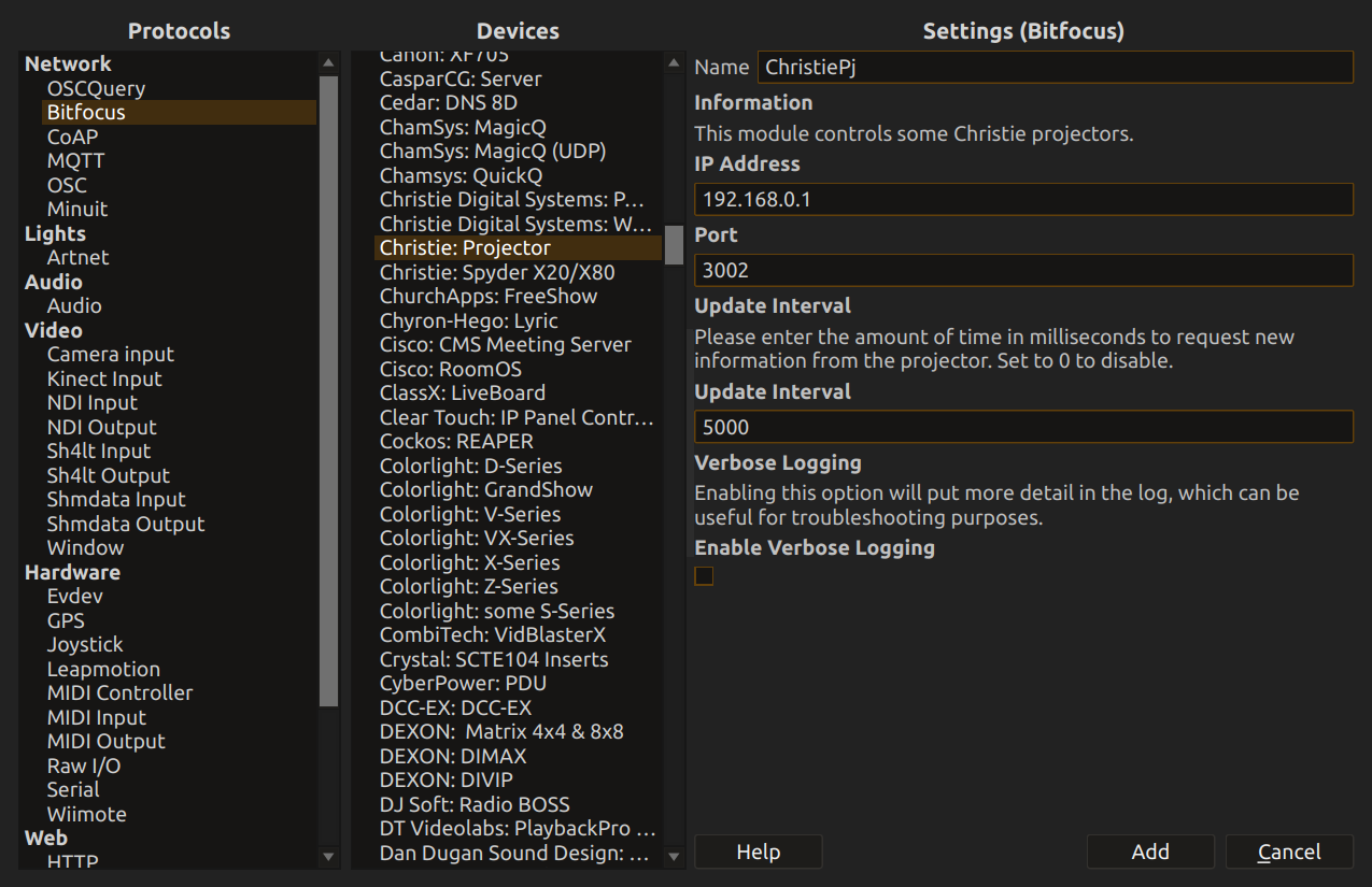 Bitfocus Example