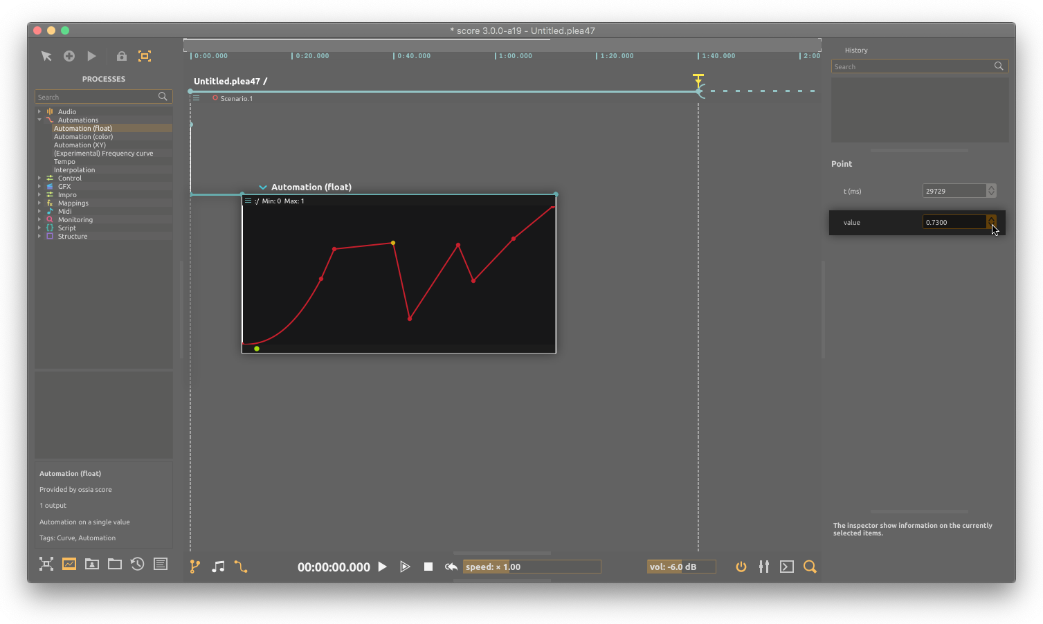 Automation adjusting point