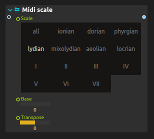 MIDI scale