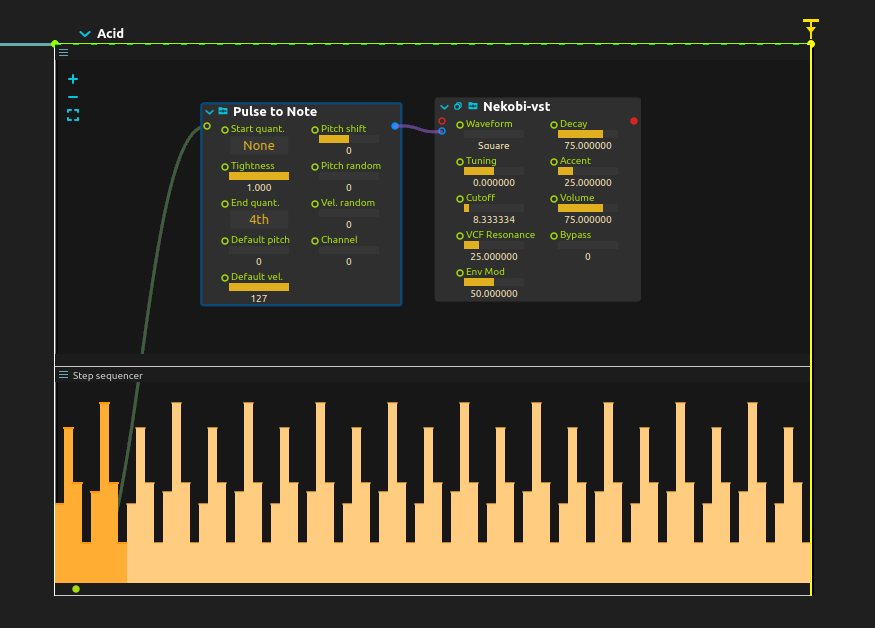MIDI sequencer example